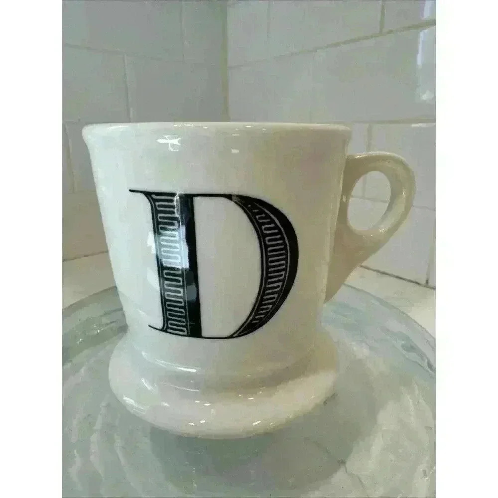 Anthropologyie Initial Mug Letter "D", Shaving Mug Style